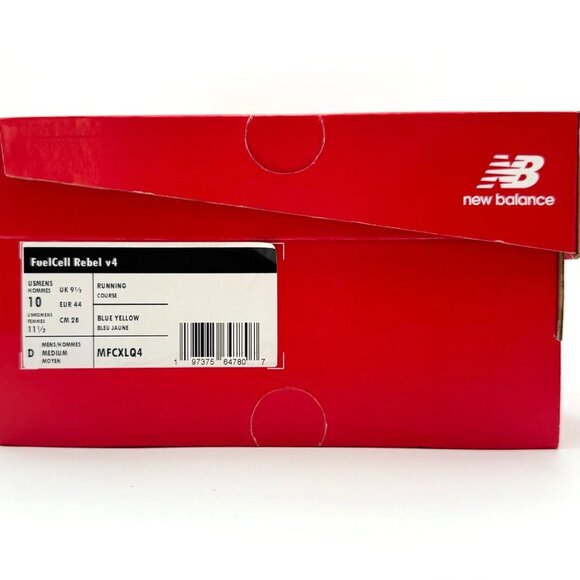 NEW New Balance Men's FuelCell Rebel v4 Running Shoes MFCXLQ4 Blue Yellow - Picture 10 of 14